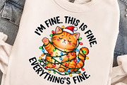 Funny Christmas Cat PNG Clipart, an Object Graphic by Zahyl Studio (Thumbnail 4 of 7)