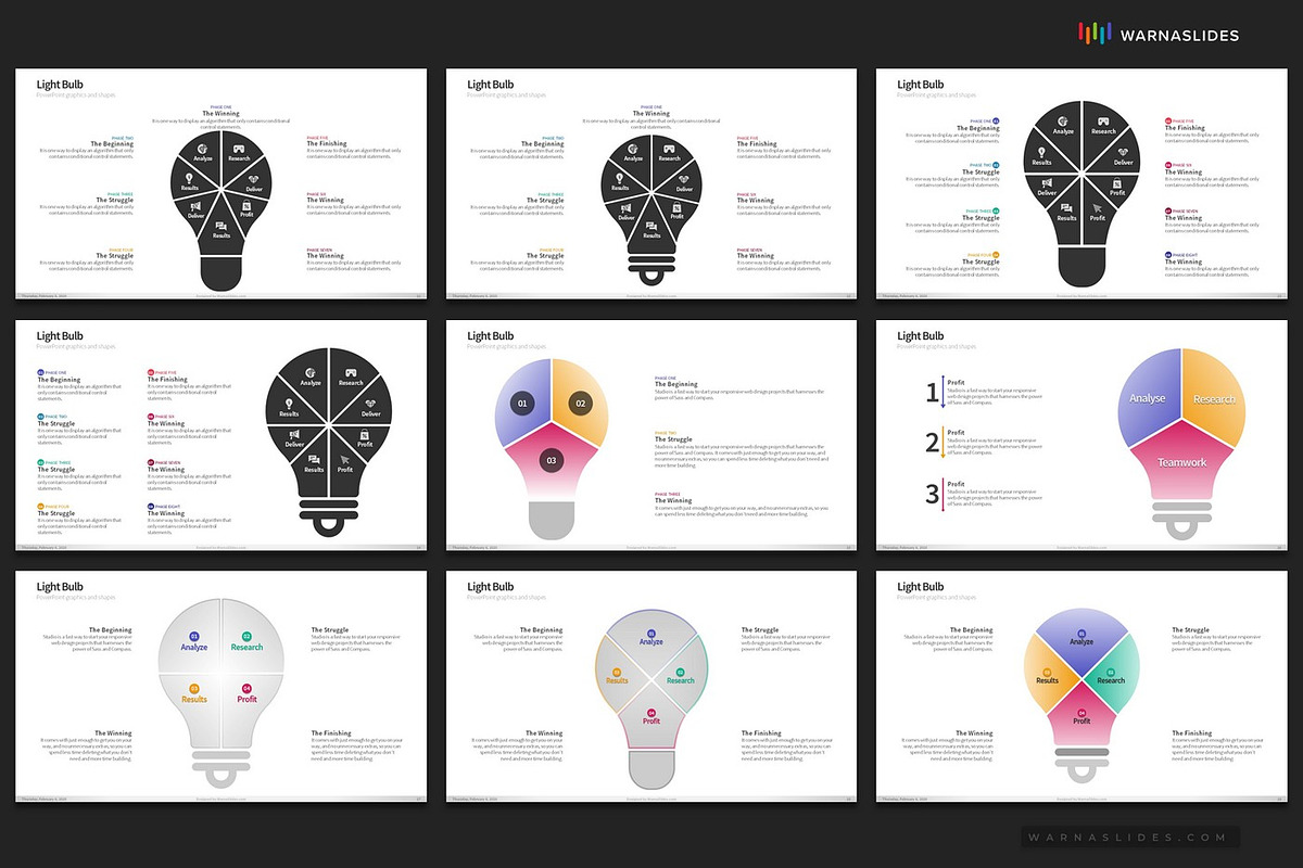Light Bulb PowerPoint Templates, a Presentation Template by Warna Works (Photo 5 of 10)
