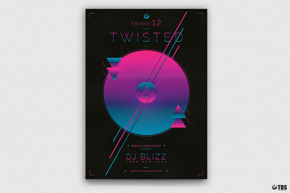 Twisted Session Flyer Template, a Flyer Template by ThatsDesignArt (Photo 4 of 12)