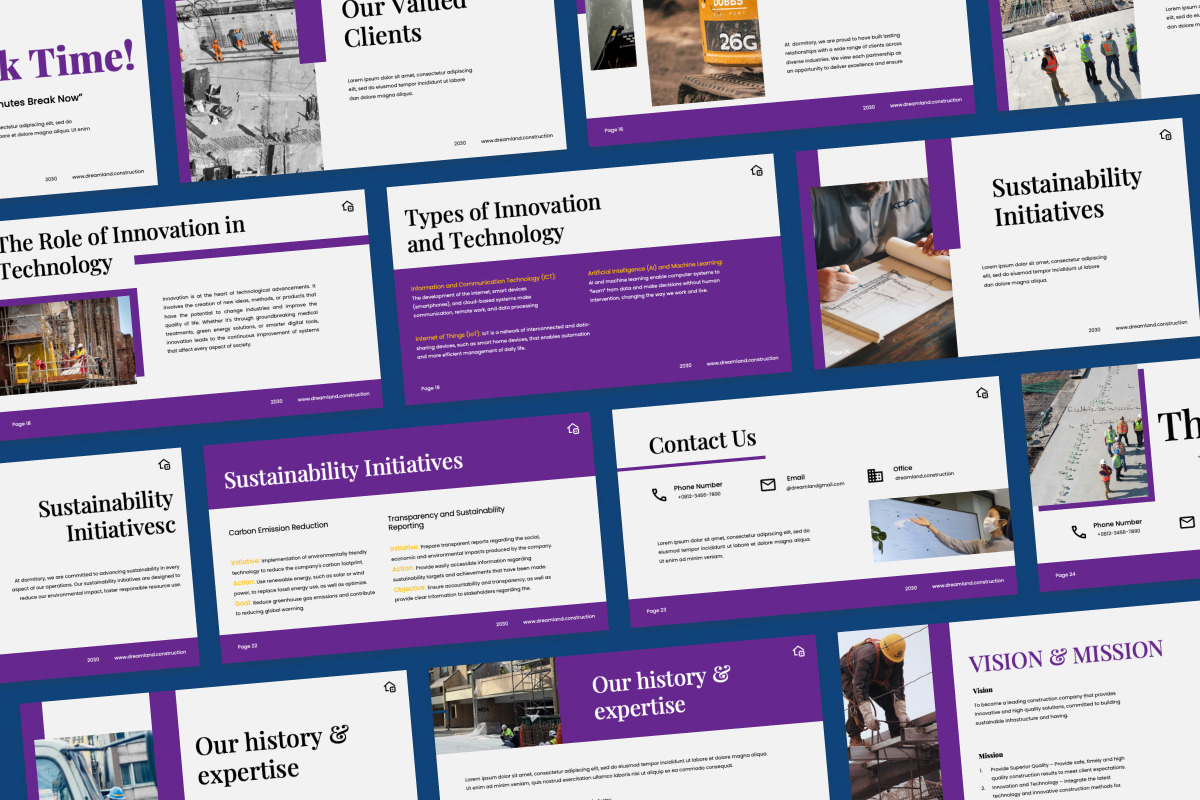 Construction Company Profile Slides, a Presentation Template by twinstd (Photo 3 of 4)