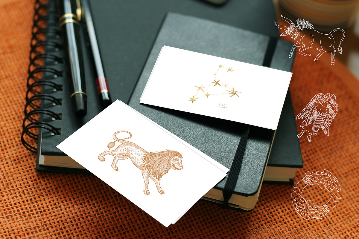 Vintage engraving. Zodiac Signs, an Animal Illustration by Chikovnaya (Photo 8 of 15)
