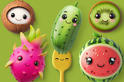 Healthy Kawaii Realistic PNG Objects, an Object Graphic by Iconogenic (Thumbnail 5 of 7)