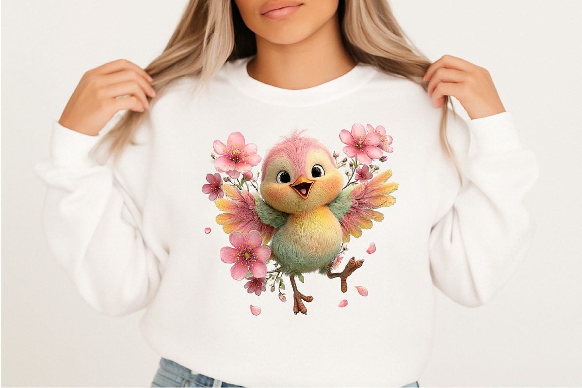 Whimsical Spring Birds Clipart PNG, an Illustration by Craft Nest (Photo 7 of 11)