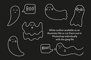 Cute doodle halloween ghosts, a Seasonal Illustration by Liz Pengilley Studio (Thumbnail 3 of 4)