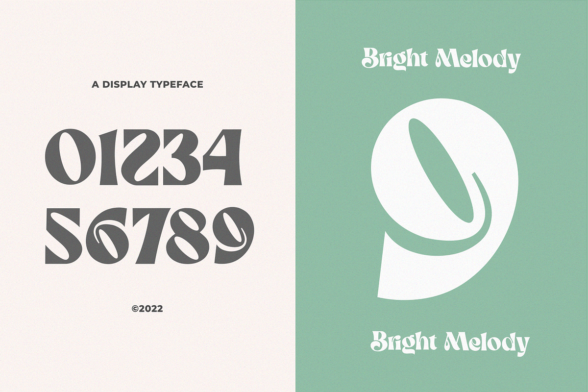 Bright Melody A Display Typeface, a Serif Font by zeenesia (Photo 16 of 18)