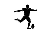 Football Soccer Silhouette Bundle, an Illustration by hafijul (Thumbnail 29 of 51)