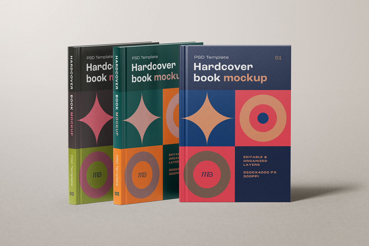 Hardcover Mockup Set, a Print Template by mockupatelier (Photo 9 of 13)