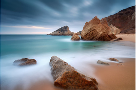 Costal rock sea beach travel, a Nature Photo by Ylivdesign