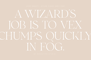 Lucky Beauty - Styled Classy Serif