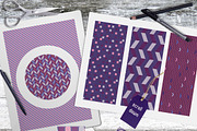Ultra Violet Geometric Patterns Set, a Pattern Graphic by WBS Design (Thumbnail 2 of 2)