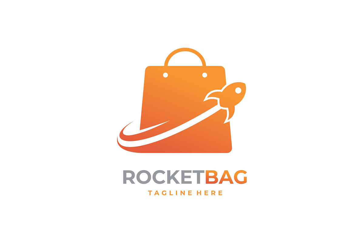 Rocket Bag Logo Vector Design