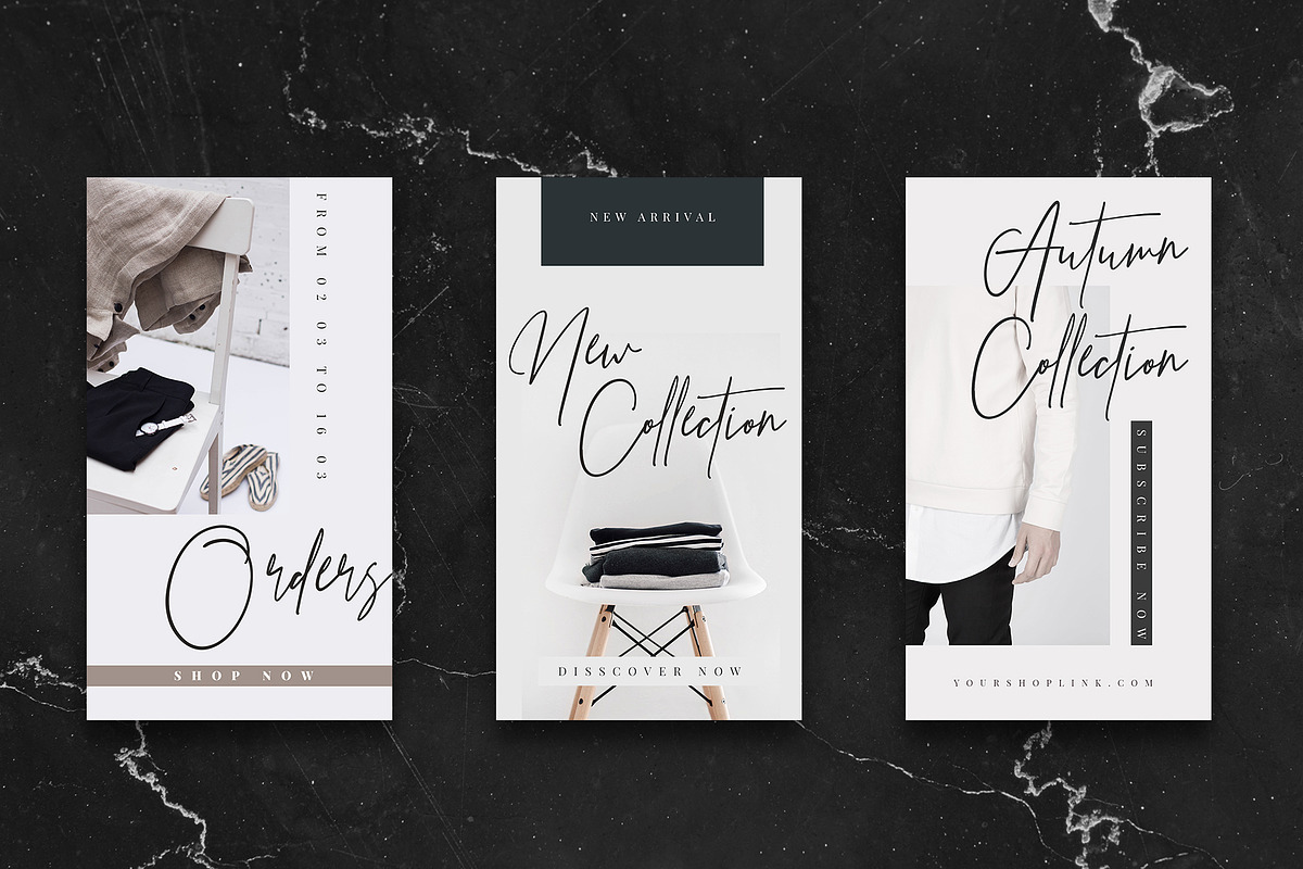 BW Instagram Stories Template/ Store, a Social Media Template by MH Design Template (Photo 7 of 12)