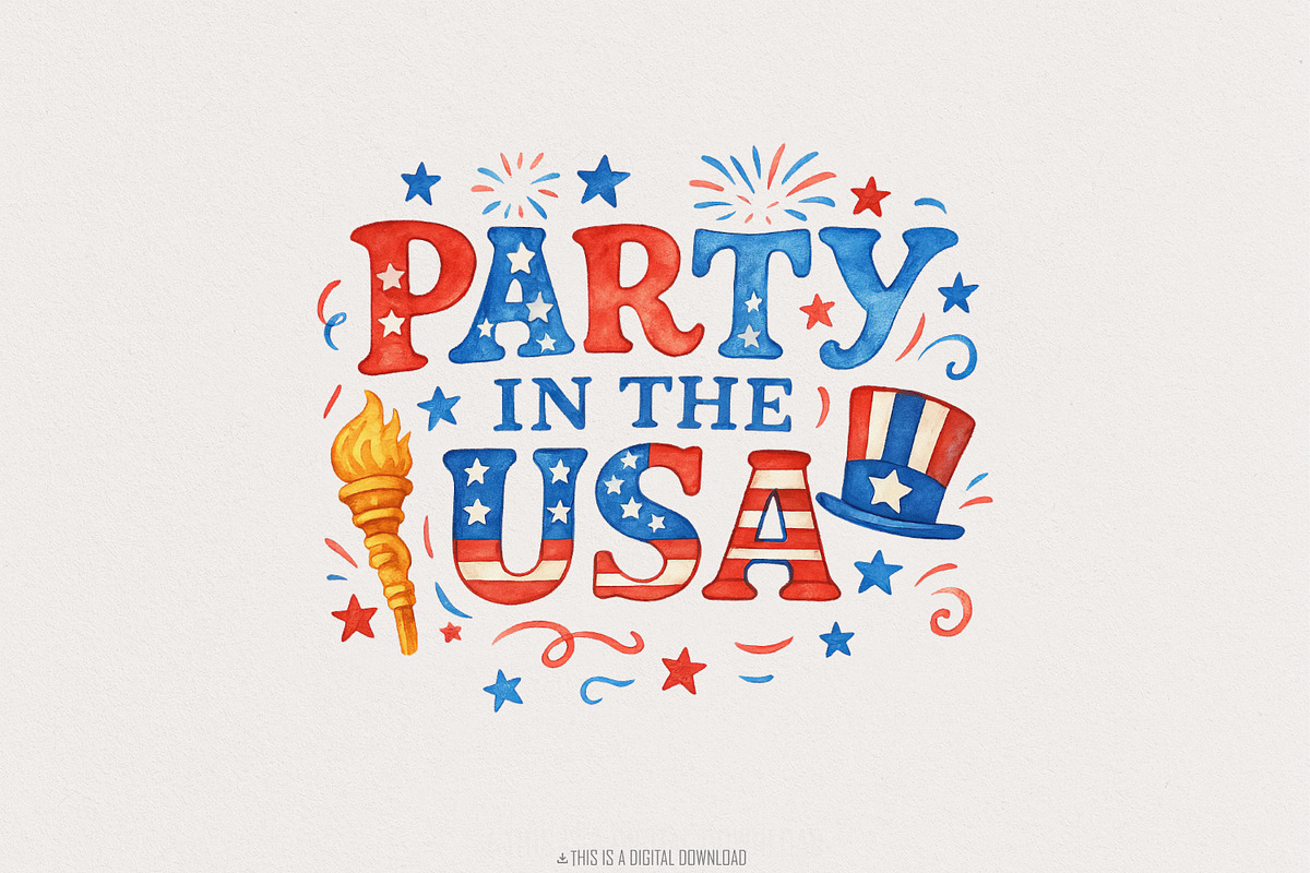 Retro 4th of July Sublimation, an Illustration by SharpMarketplace (Photo 1 of 9)