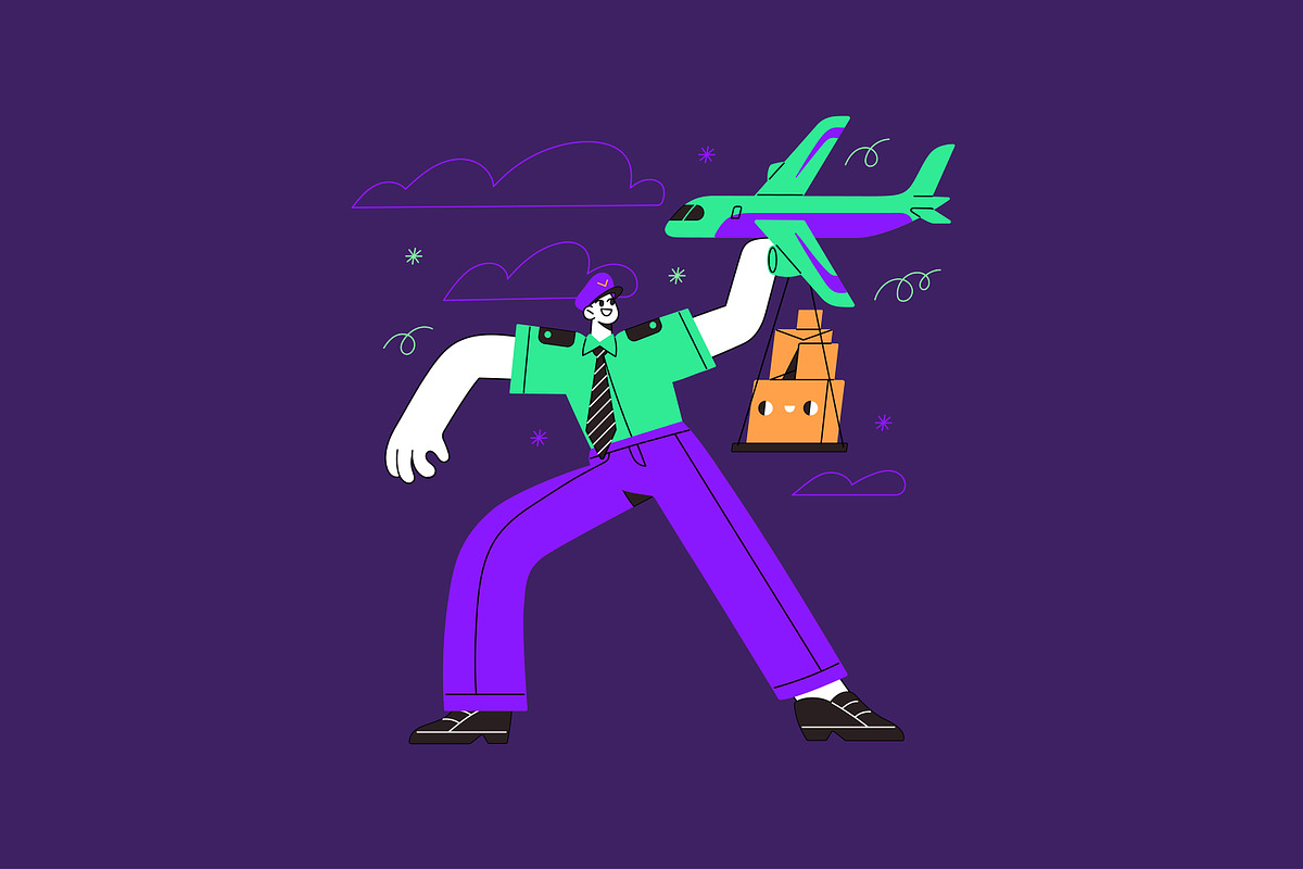 Online shopping & delivery concepts, a Person Illustration by PaperTrident (Photo 9 of 11)