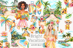 Tropical Summer Clipart | Vacation