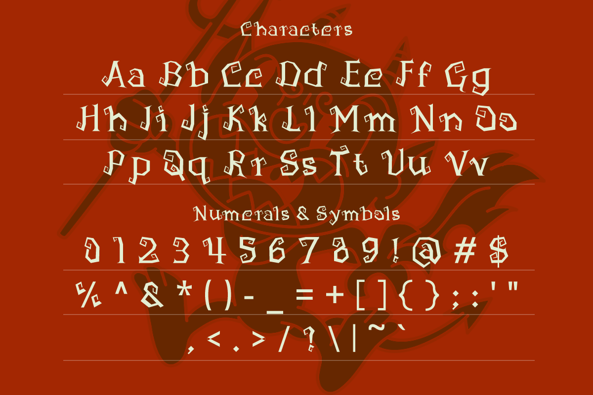 Pumpkind Spooky Halloween Font, a Symbol Font by Vadovastd (Photo 2 of 8)
