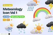 3D Meteorology Icon Vol 1, an Object 3D Model by SLAB! Design (Thumbnail 1 of 4)