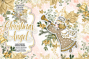 Christmas Angel design, an Illustration by designloverstudio (Thumbnail 1 of 3)