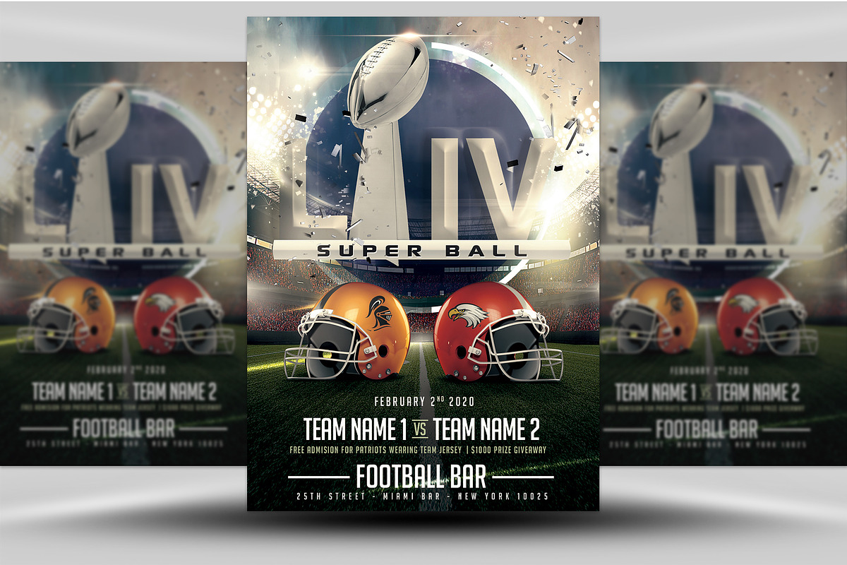 Super Bowl LIV Flyer, a Flyer Template by MadridNYC (Photo 1 of 3)