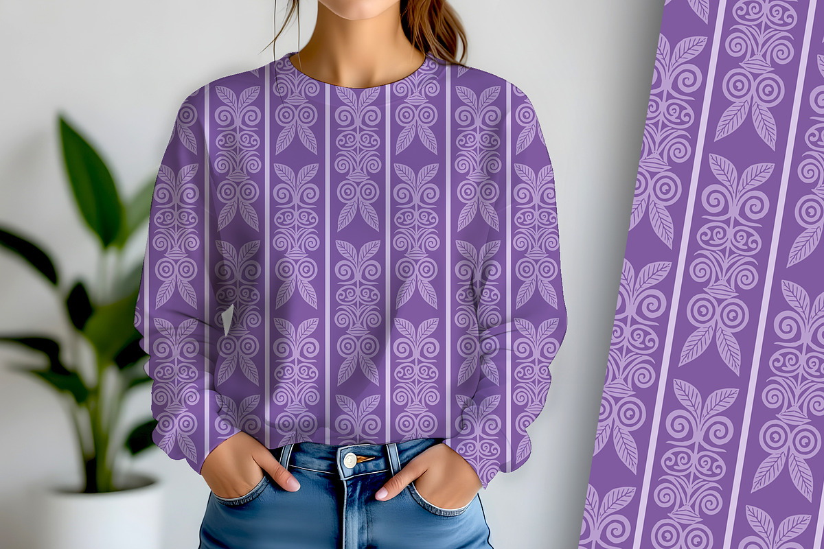 Purple Tropical Stripe Seamless, a Pattern Graphic by Sharon Schwalbe (Photo 3 of 5)