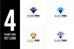 Set of Planet Idea logo designs
