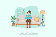 Young Woman Taking Photo Smartphone, a Person Illustration by Partikusi Design (Thumbnail 2 of 3)