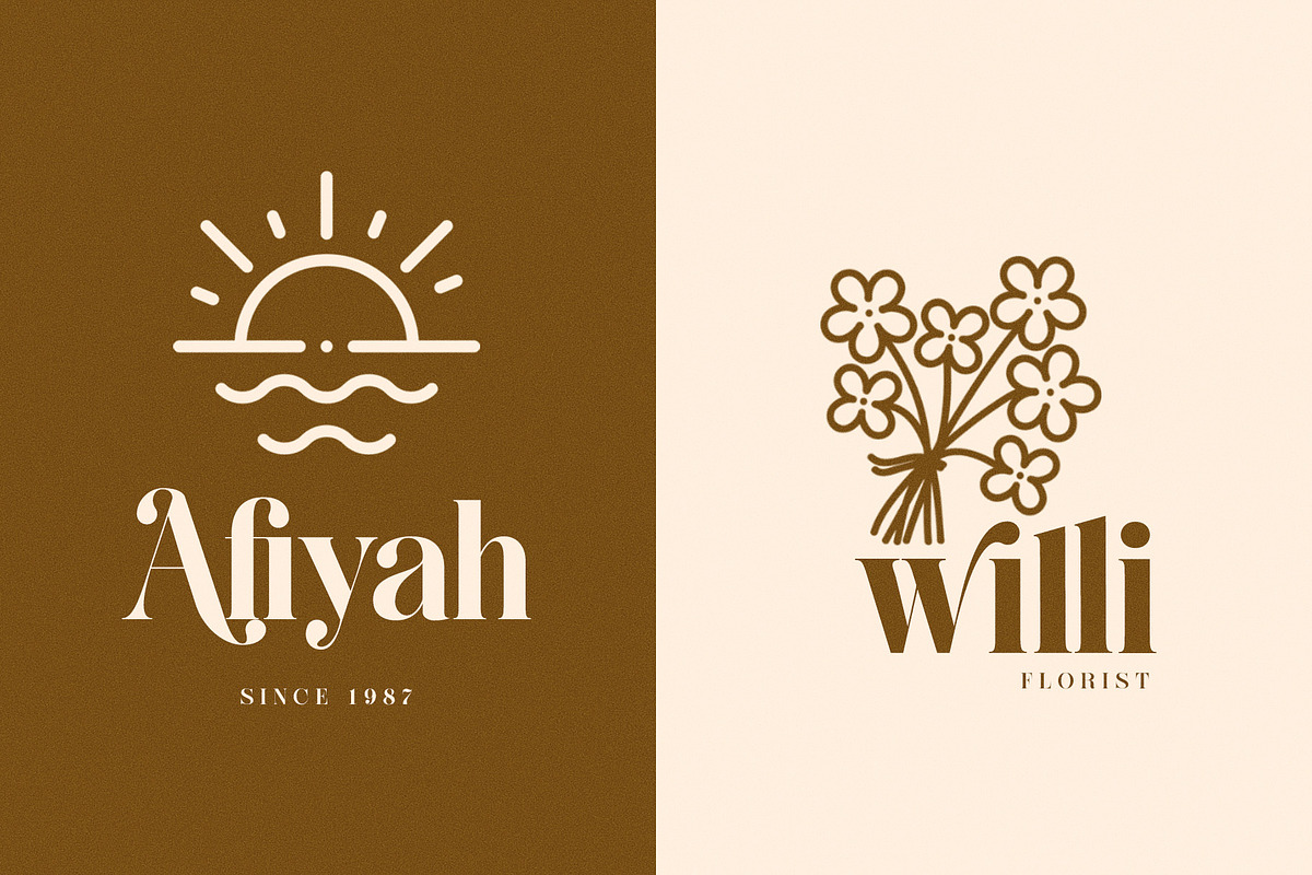 Bosting Elegant Ligature Serif Font, a Serif Font by Graphicxell (Photo 3 of 10)