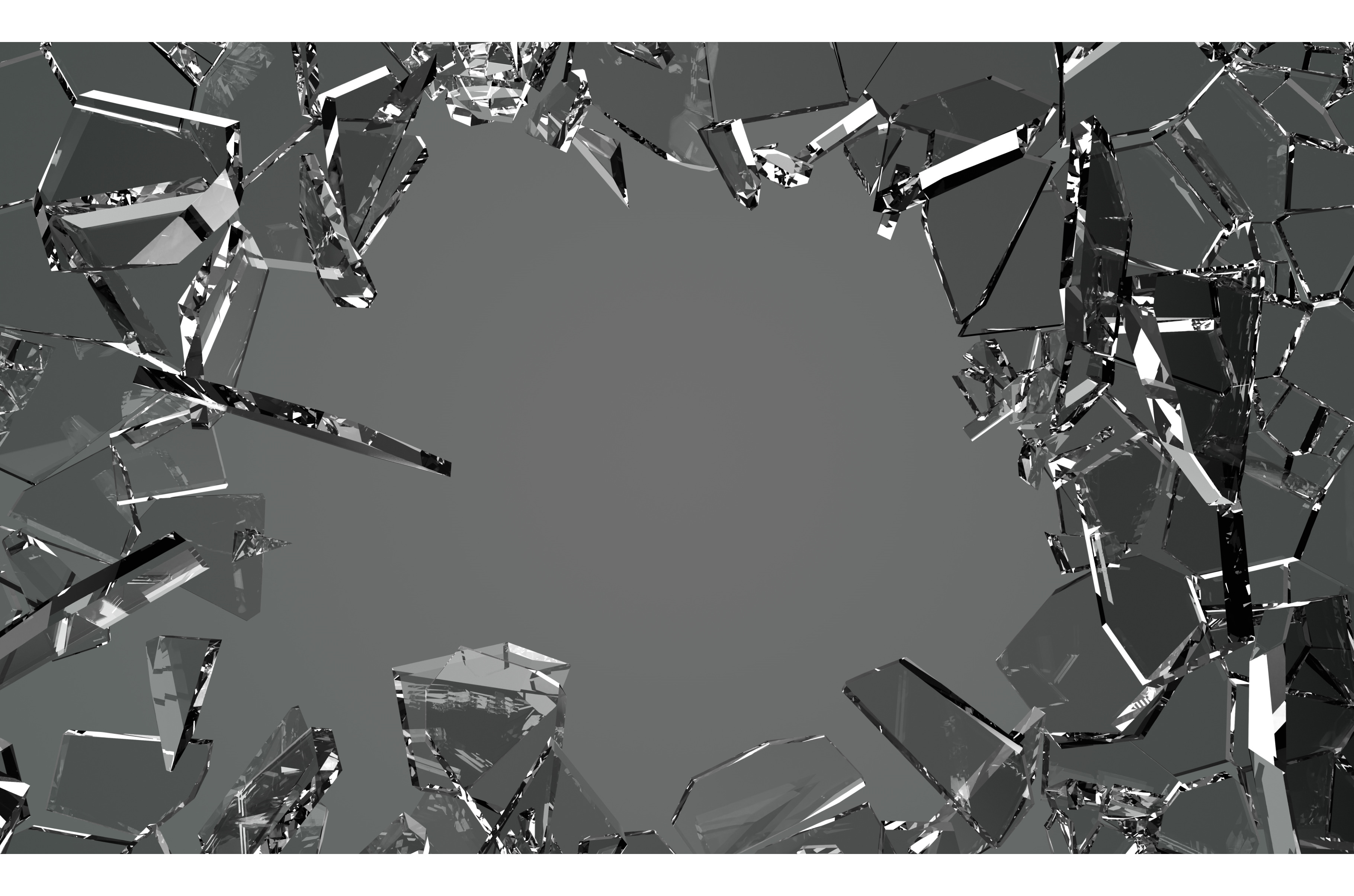 3D Broken Glass Shatters Flying by Marozhkastudio  Creative Market