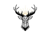 Artistic Geometric Deer Head Bundle, an Illustration by yasushie (Thumbnail 10 of 31)