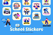 School Stickers Collection, an Emoji Icon by Prosymbols (Thumbnail 1 of 8)