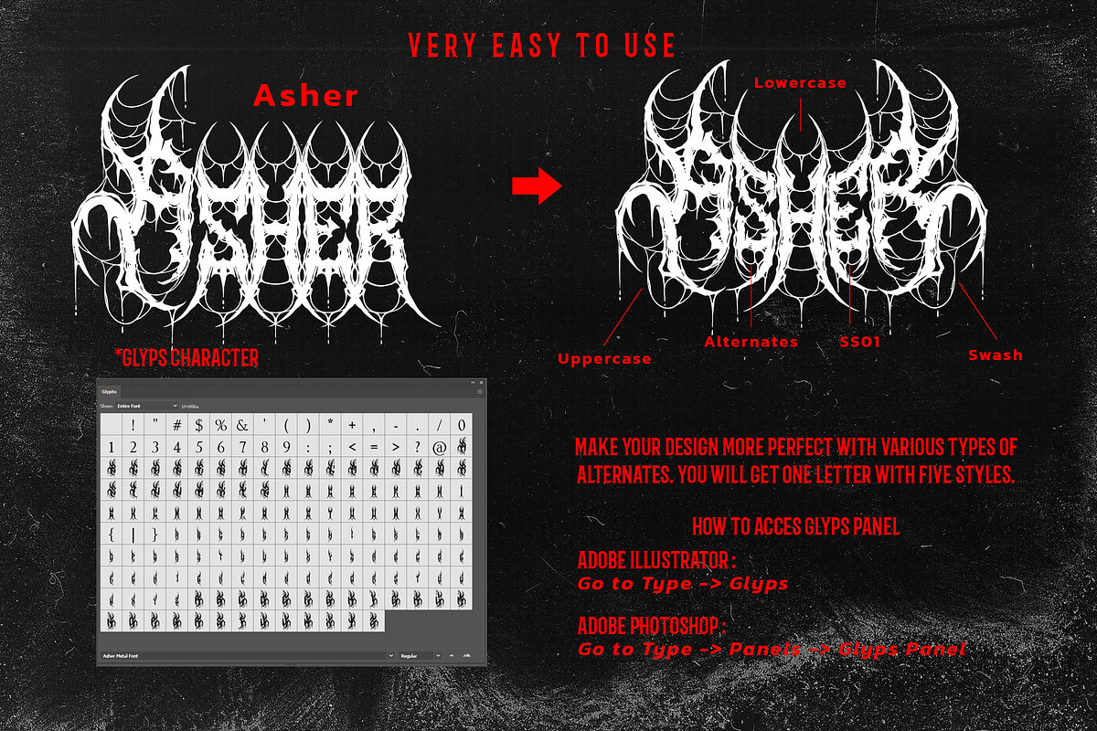 Nexus Blackmetal Font, a Blackletter Font by Blackmetalfont (Photo 6 of 6)