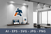 Horse Head and Letter a Logo Design, a Branding & Logo Template by Saba Vector (Thumbnail 3 of 3)