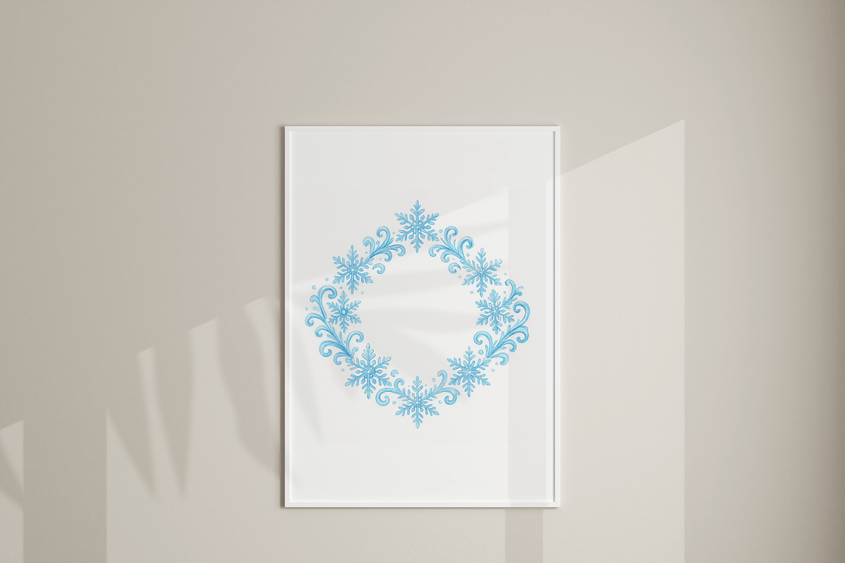 Snowflake Border Clipart Set, a Decorative Illustration by Pati Charm Studio (Photo 8 of 8)