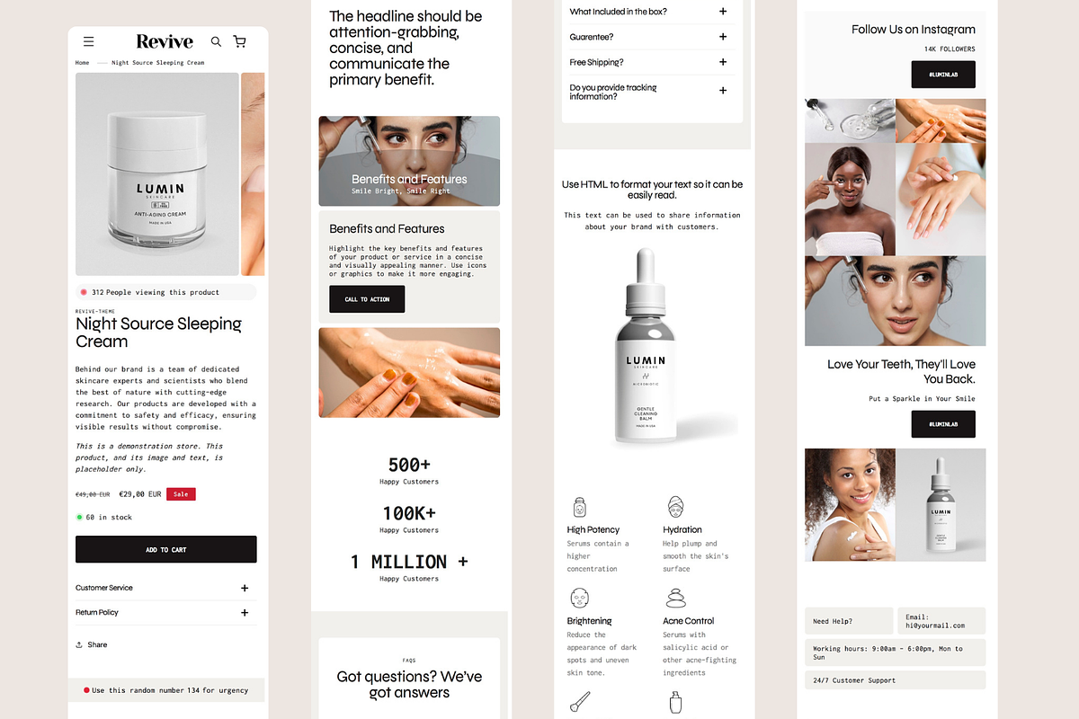 Revive Shopify Theme, a Shopify Template by Lumin Lab (Photo 7 of 9)
