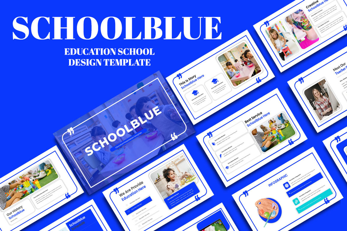 Schoolblue Keynote & GSL Template, a Presentation Template by yanindesign (Photo 1 of 6)