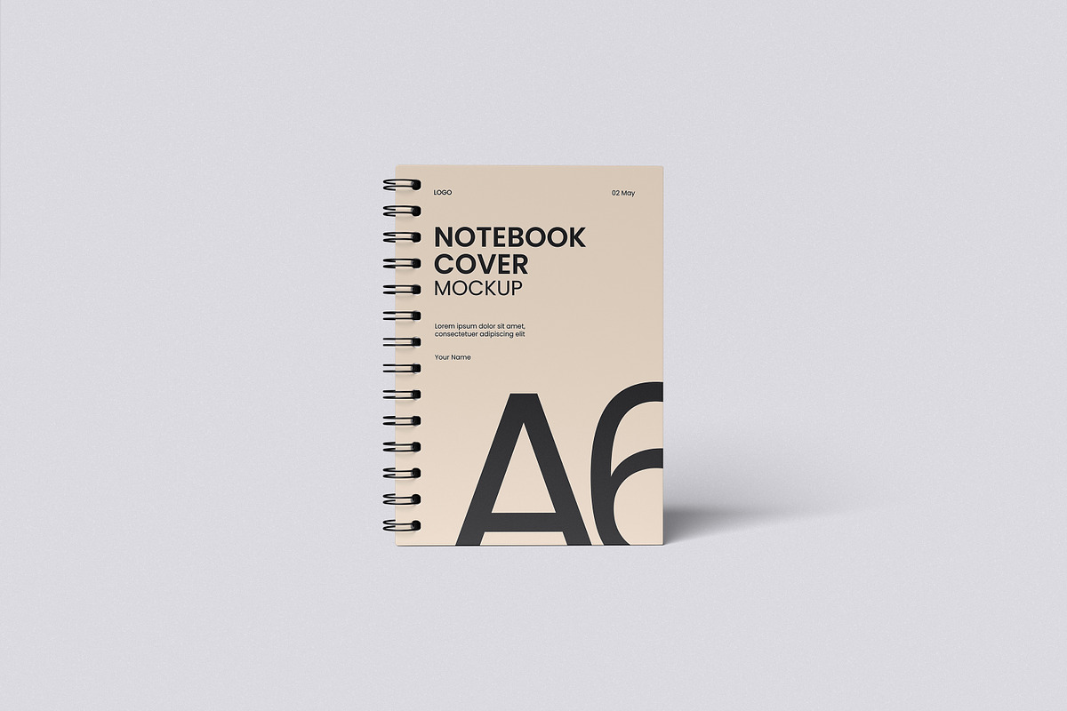 Notebook Cover Mockup, a Stationery Template by HanaSaka_Studio (Photo 5 of 5)