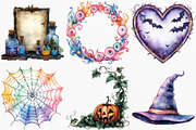 Watercolor Whimsy Halloween Frames, an Illustration by Canvas Craft (Thumbnail 2 of 8)