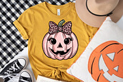 Pumpkin Coquette Bow Halloween PNG, an Illustration by Libby Wishes (Thumbnail 3 of 6)
