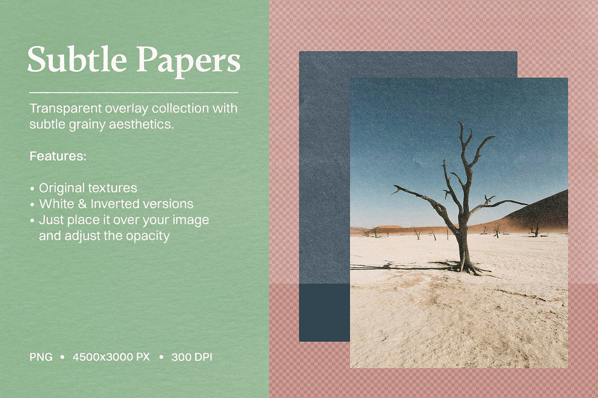 Subtle Paper Overlays Collection, a Texture Graphic by Design Squad (Photo 1 of 15)