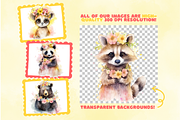 Lovely Floral Watercolor Animals, an Animal Illustration by Whimsy & Wishes (Thumbnail 2 of 5)