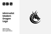 Minimalist Modern Dragon Logo, a Branding & Logo Template by Luxury Logos (Thumbnail 1 of 4)