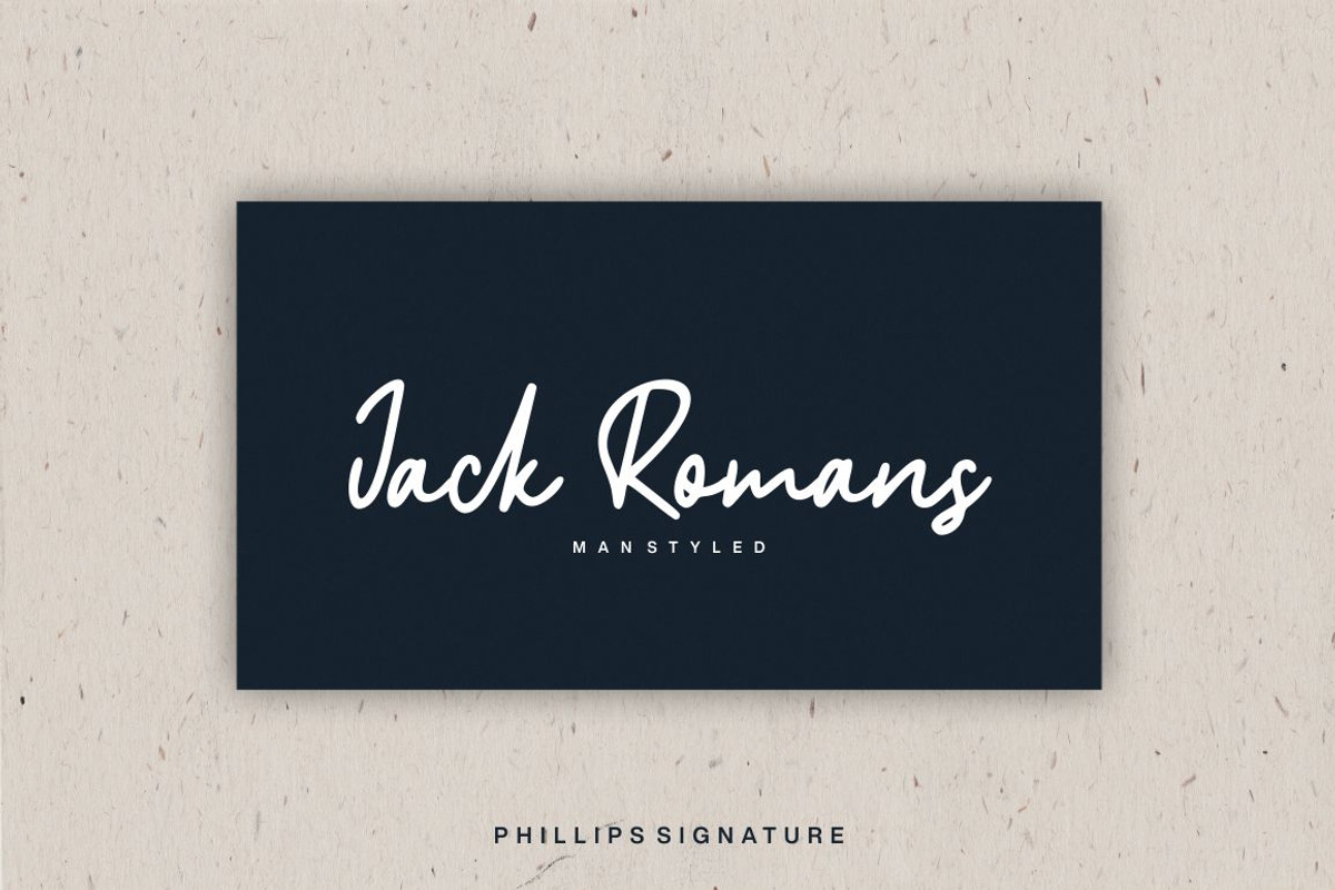 Phillips - Signature Font preview 6