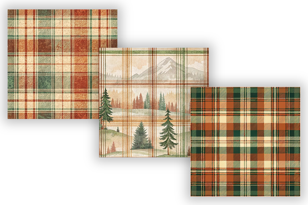 Elegant Plaid Fall Pattern Bundle, a Pattern Graphic by FloridPrintables (Photo 5 of 8)