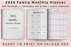 2024 Family Monthly Calendar