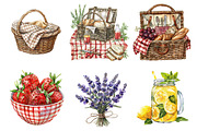 Woodland Picnic Clipart, an Illustration by Design Market (Thumbnail 3 of 5)