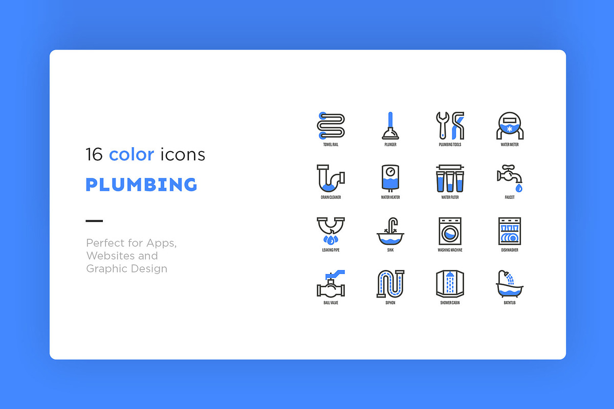 Plumbing | 32 Icons Set, an Outline Icon by Marina Silence (Photo 4 of 17)