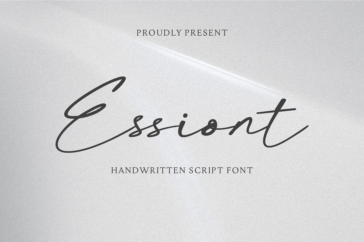Essiont - elegant script font, a Script Font by Fontcastle (Photo 1 of 5)
