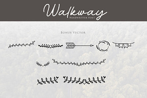 Walkway Font Bonus Vector