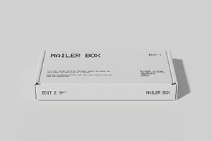 Mailer Box Packaging Mockup