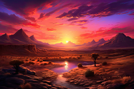 Dramatic sunset over the Sahara dese, a Photo by Iftikhar Alam
